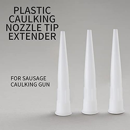 36 Pcs Plastic Caulk Nozzle Extension Tip White