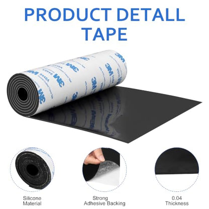 Non Slip Furniture Pads, 5" x 120" Rubber Furniture Pads - Black - color: Black, size: 1 PC 5 x 120 inch (Rubber)