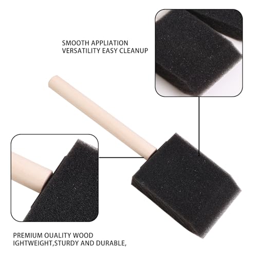 36-Piece Professional Painting Kit | 16 Sponge Brushes + 20 Nylon Brushes | Birch Handle & Aluminum Ferrules | Polyether Sponge & Nylon Bristle Combo | Watercolor/Acrylic/Oil Texture Tools