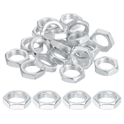 PATIKIL M16x1.5x6mm Steel Hex Nuts, 25Pcs Metric Fine Thread Carbon Steel Zinc Plated Finished Hardware Screw Nuts Fasteners for Machinery Manufacturing, Industrial Use, 22mm Width - size: M16x1.5x6mm