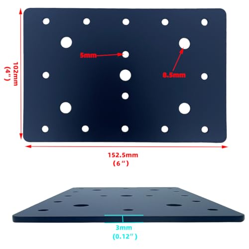 4 PCS 6"X4" Straight Steel Flat Plate,Heavy Duty Mending Plate Joining Brackets, Connecting Brackets, I Strap Metal Plate. Fit 4x4,6x6 for Repair House,Furniture,Straight Flat Plate for tress - size: 6"x4"