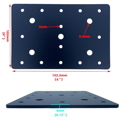 4 PCS 6"X4" Straight Steel Flat Plate,Heavy Duty Mending Plate Joining Brackets, Connecting Brackets, I Strap Metal Plate. Fit 4x4,6x6 for Repair House,Furniture,Straight Flat Plate for tress - size: 6"x4"