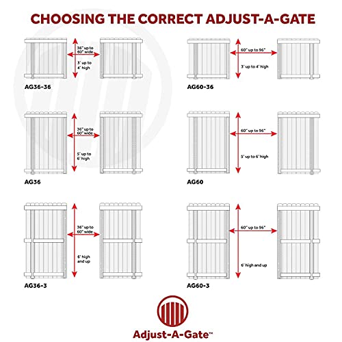 Adjust-A-Gate Steel Frame Anti Sag Adjustable Gate Building Kit with Patented Truss Cable System and Telescoping Bars, 2 Pack - size: 60"-96" wide openings, 3'-4' high