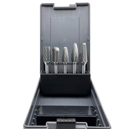 LU&MN Tungsten Carbide Burr Set, 1/2" Head 1/4" Shank, 5 Pcs - style: 5PCS, 1/2" Head * 1/4" Shank