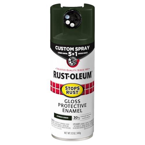Rust-Oleum Stops Rust Custom 5-in-1 Spray Paint, Gloss Cypress - color: Gloss Cypress, size: 12 Ounce (Pack of 1)