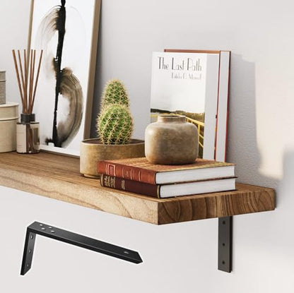 Countertop Support Brackets 2 Pack L Bracket Countertop Brackets 18" x 8" x 2.5" Heavy Duty 3/8" Thick Shelf Brackets Metal Corbels L Shape Bracket for Wood Shelf/Quartz/Granite/Concret Countertops - size: 18 Inch, style: Black-2 Pack
