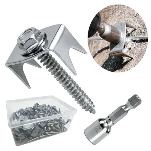 200 Pcs Fence Staples for Wire Fencing, 1.6 Inch Galvanized Steel Fasteners with Hex Socket, Reusable Wire Fence Clips for Chicken Wire, Cattle Panels, and Garden Mesh (200Pack) - size: 200-Pack
