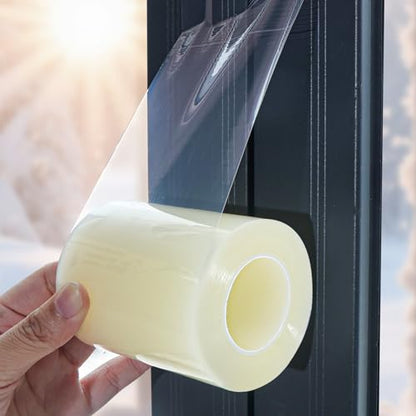 Window Sealing Tape, Window AC Insulation Tape,No Residue,3 Inch x 65 FT - color: Clear, size: 3-Inch x 21.7 Yards