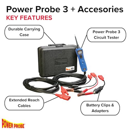 Power Probe 3 Circuit Tester Kit with Case & Accessories (PP319FTCBLU) - color: Blue - Limited Edition