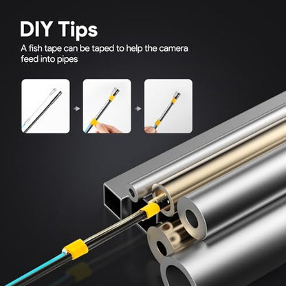 DEPSTECH 50FT Endoscope Camera, 5" IPS Screen Triple Lens Inspection Camera