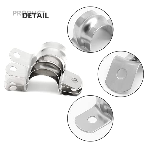 20Pcs 1 Inch Stainless Steel Conduit Clamps - size: 1 inch / 25 mm