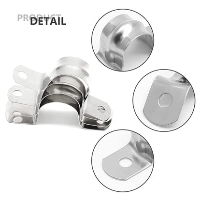 20Pcs 1 Inch Stainless Steel Conduit Clamps - size: 1 inch / 25 mm