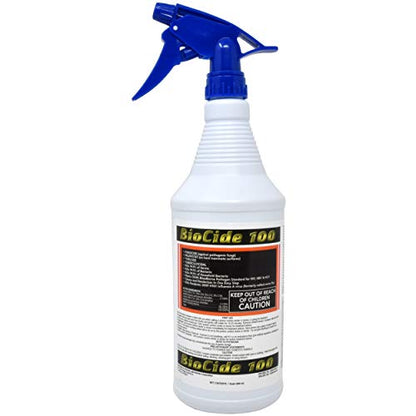 Biocide 100 EPA Registered Mold, Mildew and Fungi Remover, Cleaner and Disinfectant | Eliminates Household Mold Spores, Bacteria, Germs, Viruses | Non-Toxic and Safe | 1-Quart - size: 32.16 Fl Oz (Pack of 1)