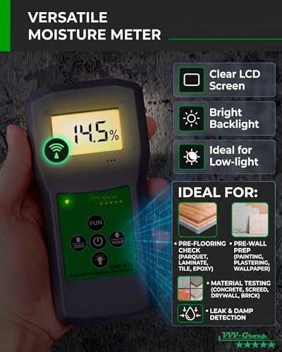 Concrete Moisture Meter CME-822 – Non-Destructive Digital Moisture Meter for Concrete Floors, Slabs & Walls, Surface Moisture Tester