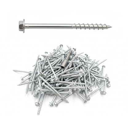 VCTGAM® SD Connector Screws SD9212R500 – 9 x 2-1/2", 1/4" Hex Head, Structural Framing Joist Hanger Screws, Prem-Galvanized High-Strength Corrosion & Deformation Resistant Wood Screws, (500-Qty)