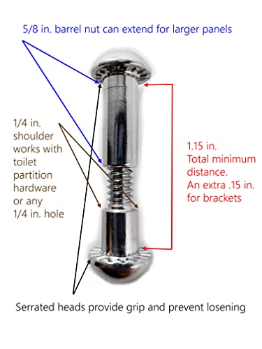Harris Hardware 90204 Steel Torx T27 Security Fasteners for 1" Panels