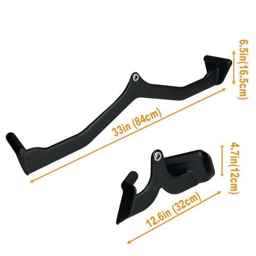 Ergonomic LAT Pull Down Bars, Back and Triceps Strength Training Equipment, LAT Pulldown Attachments, Cable Attachments for Home Gym - color: BT0025