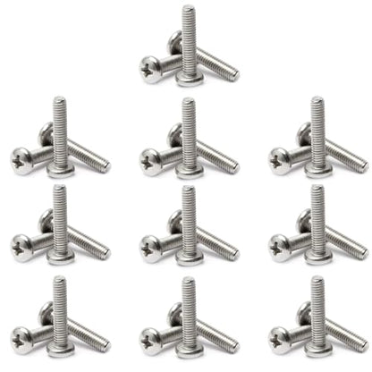 30Pcs M4-0.7 x 20mm Pan Head Phillips Machine Screws - size: M4 x 20mm