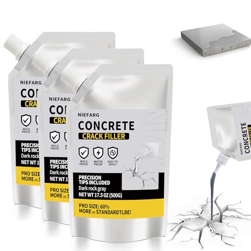 Concrete Crack Filler for Driveway, High Elasticity Cement Crack Filler, Self Leveling Quick Drying Sealing Adhesive for Outdoor, Patio, Waterproof (35.3 Floz) - size: 35.3 fl oz (2.2 lb)