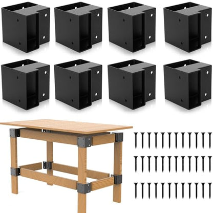Heavy Duty Workbench Bracket Kit, 8 PCS Workbench Corner Brackets