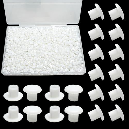 1000Pcs 3/16" Plastic White Hole Plugs, Screw Hole Covers - color: White, size: 1000pcs*0.19"(5mm)