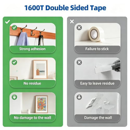 3M Double Sided 1600T Adhesive PE FoamTape 1/2in x 20ft, Heavy Duty Mounting Tape for Wall, Waterproof Foam Tape for Outdoor & Indoor Use, Picture Hanging, Poster, Car Trim, Removable and Damage Free - size: 1/2"X20ft, 1 Roll