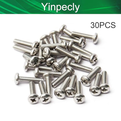 30Pcs M4-0.7 x 16mm Pan Head Phillips Machine Screws - size: M4 x 16mm