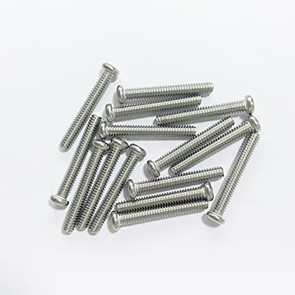 WAFJAMF 1/4-20 Thread (15 Pcs) Truss Head Phillips Machine Screws Full Thread 304 Stainless Steel Knob Pull Screws for Cabinet Drawer (1/4-20 x 1-3/4") - size: 1/4-20 x 1-3/4"-15Pcs