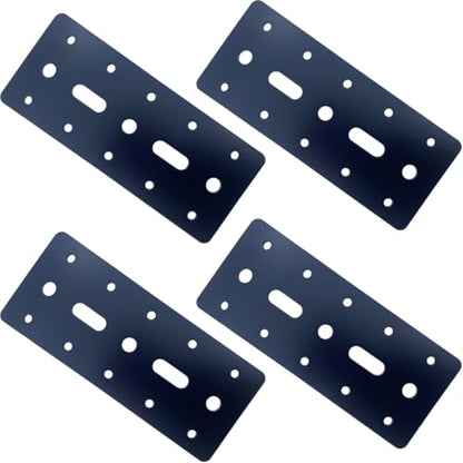 4 PCS 6"X2.5" Straight Steel Flat Plate,Heavy Duty Mending Plate Joining Brackets, Connecting Brackets, I Strap Metal Plate. Fit 4x4,6x6 for Repair House,Furniture,Straight Flat Plate for tress - size: 6"x2.5"