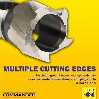 Plug Tenon Cutter Dowel Woodworking Drill Bit Multi-Edge Tool Steel, 1" - size: 1-Inch