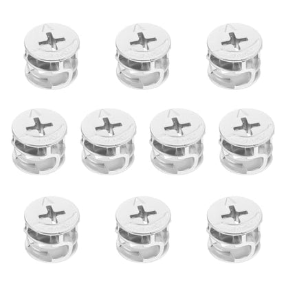 10 Pcs Cam Locks for Furniture, 15x12 mm Furniture Connecter Cam Lock Cabinet Drawer Fastener, Eccentric Locking Nuts Connectors Furnitures Repair Assembly Hardware Parts Fastener for Wardrobe Dresser