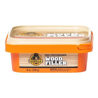 Gorilla 107084 All Purpose Wood Filler, 8-oz. Tub - Quantity 1