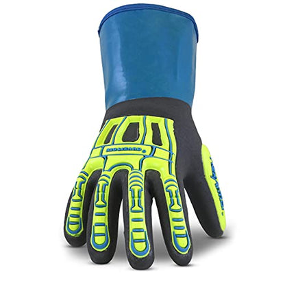 HexArmor | Chemical and Liquid Resistant Long Cuff Saftey Gloves | HexChem Series - color: Hexchem 7071, Level 2 Puncture, Fluid and Chemical Resistant, size: Small