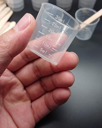 200 Pack 1oz/30ml Plastic Graduated Cups