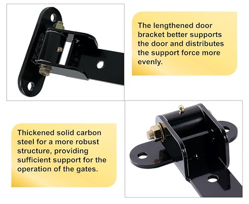 13" Heavy Duty Strap Gate Hinges,900LBS Load Capacity,Thickened Solid Steel - size: Large-R