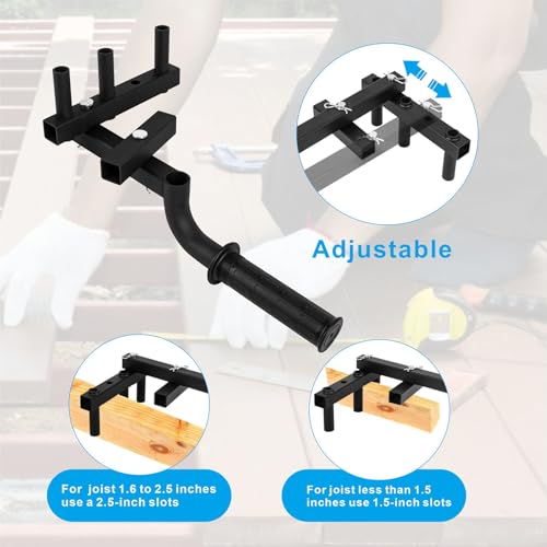 Decking Straightening Tool, Adjustable Deck Tool, Decking Tool Board Bender Straightening, Steel Straightening and Bending Boards, Universal Fit for Wood Decks Tightening up the Gap