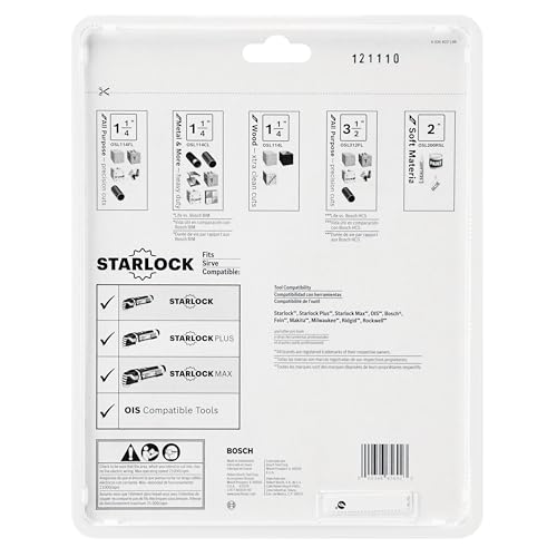 BOSCH OSL005L 5 pc. Starlock® Oscillating Multi-Tool Carbide Cutting Accessory Blade Set - style: 5-Piece Set