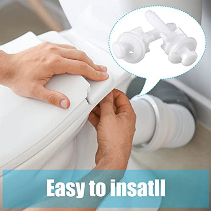 Jetec 8 Pack Toilet Seat Screws Kit, Plastic Bolts Nuts & Washers - color: White