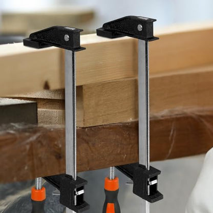 4-Pack 18 inch Bar Clamps,Long Wood Clamps Heavy Duty Force 600 Lbs Adjustable and Release Quickly,Woodworking Clamps Throat Depth 2.5 inch with Plastic Handle - size: 18 INCH/4PCS