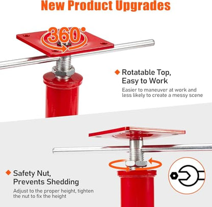 2 Pack House Floor Jacks, 16"-21" Height Range, 11023 LBS Max Load - size: 16" - 21" (2 Pack)