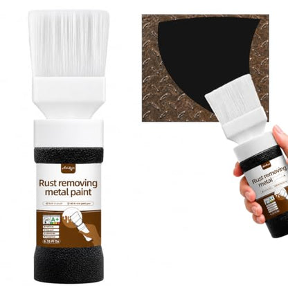 Black Touch-Up Paint 6.35 Oz for Metal Surfaces,2-in-1 - color: Metallic Black