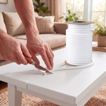 MotiMind Foam Backer Rod for Gap, 1/2 Inch X 100 ft, White, 1 Roll - color: White, size: 1/2 Inch X 100 ft
