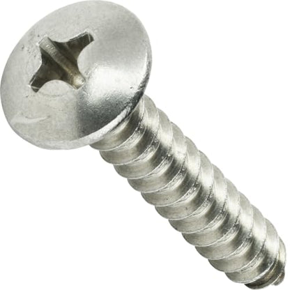 #0 x 1/2 Inch Truss Head Wood, Deck & Sheet Metal Screws, Full Thread, Phillips Drive, Stainless Steel 18-8, Bright Finish, Self-Tapping, Quantity 100 Pieces By Fastenere - size: #0 x 1/2"(100 PACK)