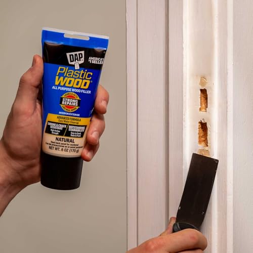 DAP Plastic Wood All Purpose Latex Wood Filler, Natural, 6 Oz (7079800581) - color: Natural, size: 6 Oz