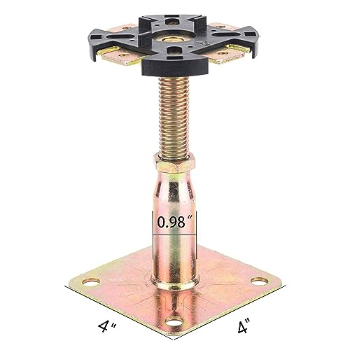 4 Pieces Adjustable Elevated Post Base,Support Beams, Floor Support Beams, Most Home Product Support Systems (ZJ-004)