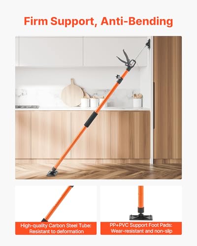 VEVOR Cabinet Jack Support Pole, 4-Pack, 45.7-114.2 Inch Steel Telescopic Quick Support Rod, Adjustable 3rd Hand System up to 154 lbs Capacity for Installing Cabinets, Lifting Drywall, Cargo Bars - style: 4 PCS
