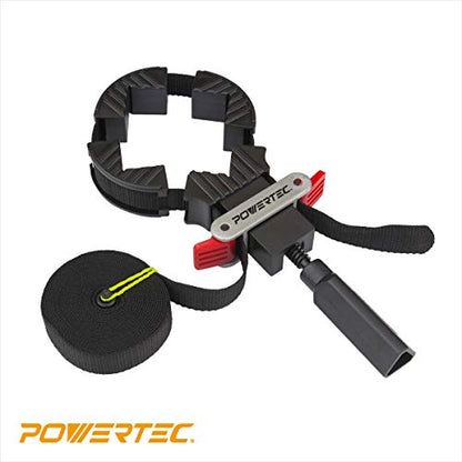 POWERTEC 13 Ft Strap Clamp for Picture Frames, Boxes & Cabinets (71017-P2) - style: Black Handle, 2PK