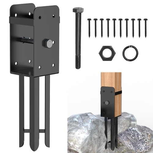 2 Pcs 4"x4" U-Shape Wet Concrete Fence Post Base(Actual 3.6"x3.6") - size: 4"x4‘