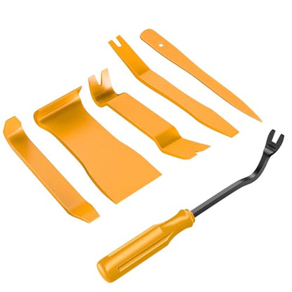GOOACC 6PCS Auto Trim Removal Tool Kit Yellow - color: 6pcs Trim Removal Tool Yellow
