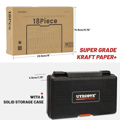 18Pcs Screw Extractor and Left Hand Drill Bit Set - size: Upgarded Kit-18PCS